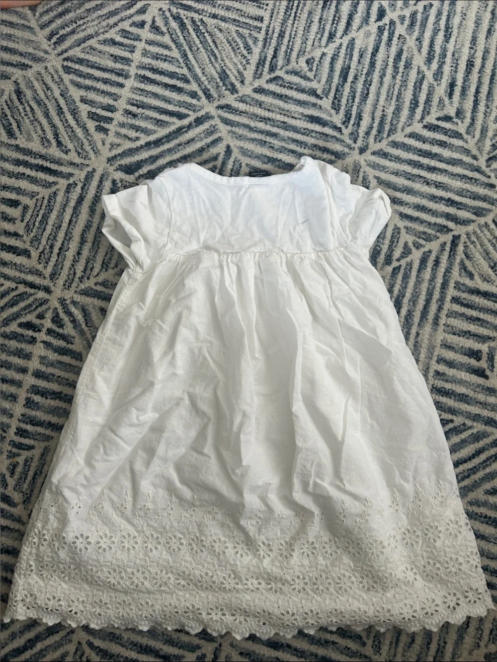 GAP White Eyelet Hem Casual Toddler Dress